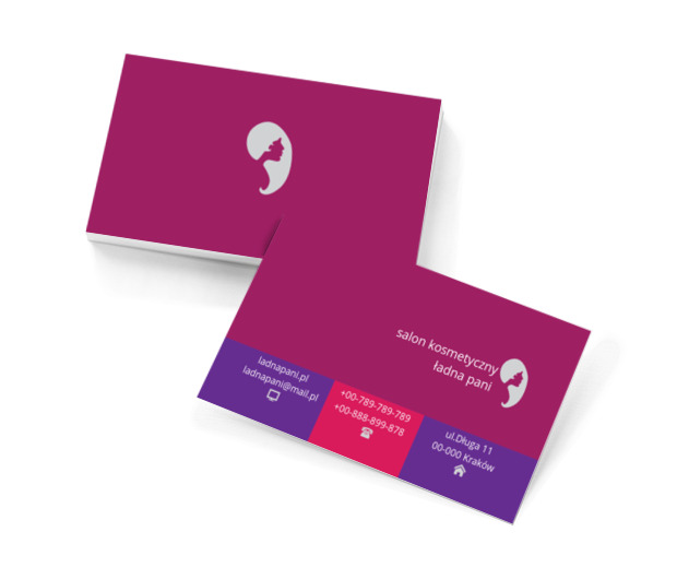 Białe włosy, Zdrowie i uroda, Salon kosmetyczny - Wizytówki Netprint szablony online