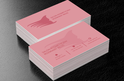 Postać z rozwianymi włosami, Zdrowie i uroda, Salon kosmetyczny - Wizytówki Netprint