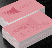 Postać z rozwianymi włosami, Zdrowie i uroda, Salon kosmetyczny - Wizytówki Netprint