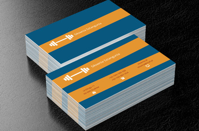 Biała sztanga, Zdrowie i uroda, Siłownia - Wizytówki Netprint