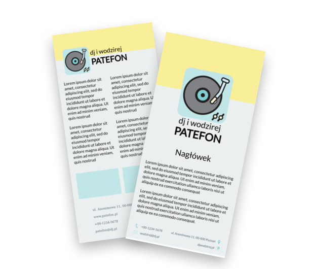 Repertuar jedyny w swoim rodzaju, Rozrywka, DJ - Ulotki Netprint szablony online
