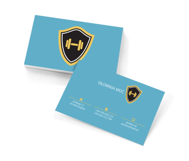 Odznaka siłacza, Zdrowie i uroda, Siłownia - Wizytówki Netprint szablony online