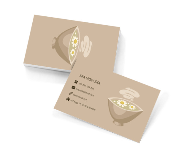 Gorąca miseczka, Zdrowie i uroda, SPA - Wizytówki Netprint szablony online