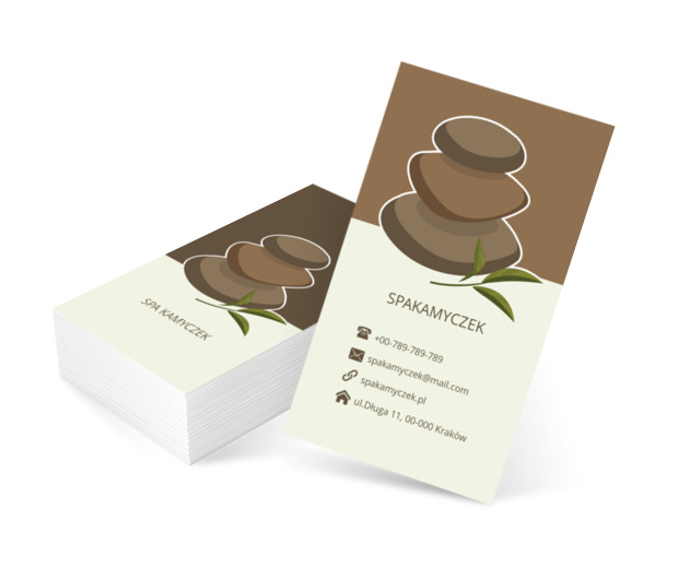 Kamień na kamieniu, Zdrowie i uroda, SPA - Wizytówki Netprint szablony online