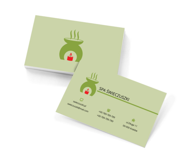 Aromatyczny kominek, Zdrowie i uroda, SPA - Wizytówki Netprint szablony online