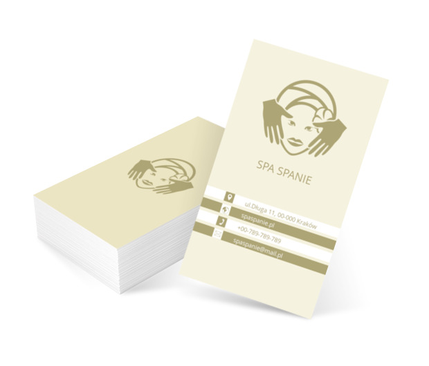 Masaż twarzy, Zdrowie i uroda, SPA - Wizytówki Netprint szablony online
