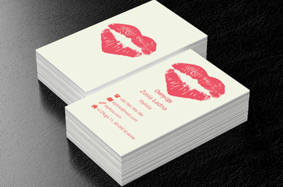 Ponętne usta, Zdrowie i uroda, Stylista - Wizytówki Netprint