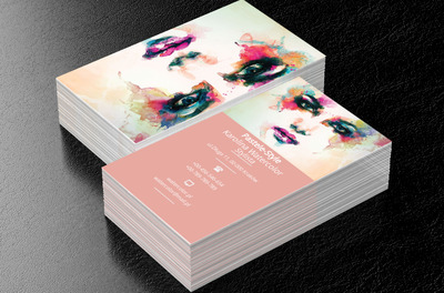 Wielobarwna postać, Zdrowie i uroda, Stylista - Wizytówki Netprint