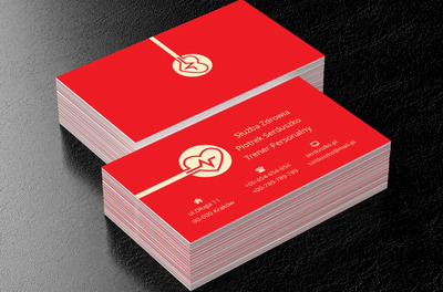 Czerwone cardio, Zdrowie i uroda, Trener personalny - Wizytówki Netprint