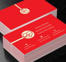 Czerwone cardio, Zdrowie i uroda, Trener personalny - Wizytówki Netprint