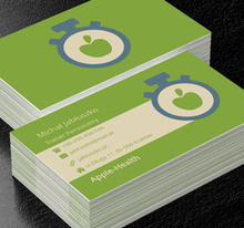 Stoper z jabłkiem, Zdrowie i uroda, Trener personalny - Wizytówki Netprint