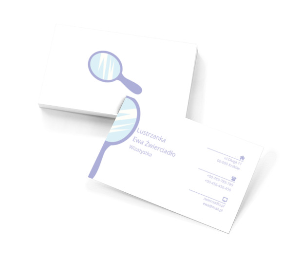 Fioletowe lusterko, Zdrowie i uroda, Wizaż - Wizytówki Netprint szablony online