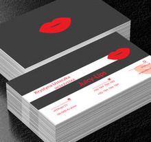 Klasyczna czerń z czerwienią, Zdrowie i uroda, Wizaż - Wizytówki Netprint