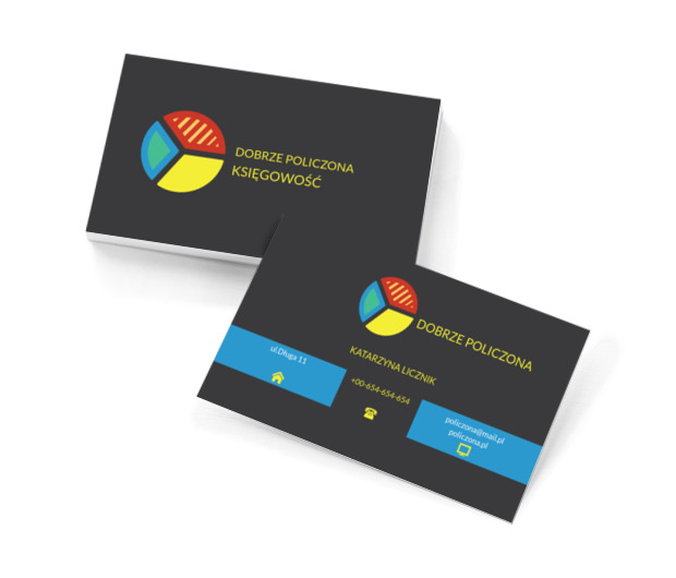 Kolorowe koło, Usługi biurowe, Księgowość - Wizytówki Netprint szablony online