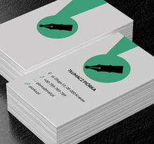 Czarne pióro, Usługi biurowe, Tłumacz - Wizytówki Netprint