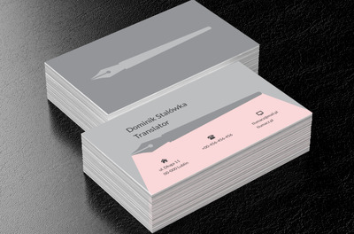 Szara stalówka, Usługi biurowe, Tłumacz - Wizytówki Netprint