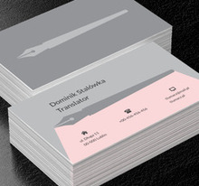 Szara stalówka, Usługi biurowe, Tłumacz - Wizytówki Netprint
