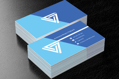 Dwa odcienie niebieskiego, Budownictwo, Aranżacja wnętrz - Wizytówki Netprint