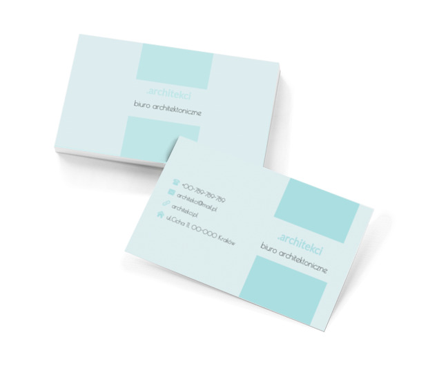 Turkusowi architekci, Budownictwo, Architektura - Wizytówki Netprint szablony online