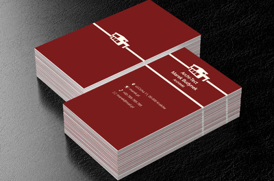 Biała ramka, na brązowym tle, Budownictwo, Architektura - Wizytówki Netprint