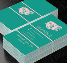 Budynek na zielonym tle, Budownictwo, Architektura - Wizytówki Netprint