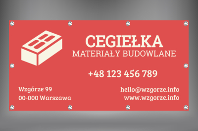 Przejrzysta forma i esencja treści, Sprzedaż, Materiały Budowlane - Banery Netprint