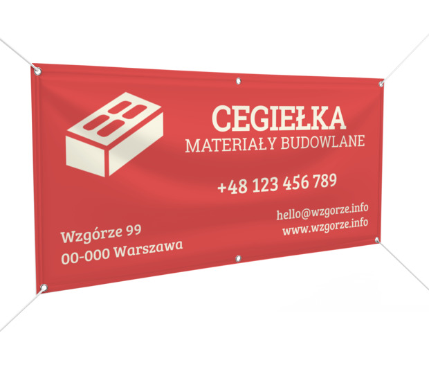 Przejrzysta forma i esencja treści, Sprzedaż, Materiały Budowlane - Banery Netprint szablony online