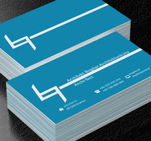 Biała czcionka na niebieskim tle, Budownictwo, Architektura - Wizytówki Netprint