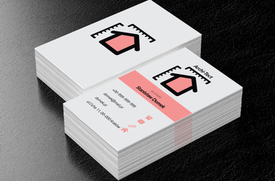 Domek ze skalą, Budownictwo, Architektura - Wizytówki Netprint