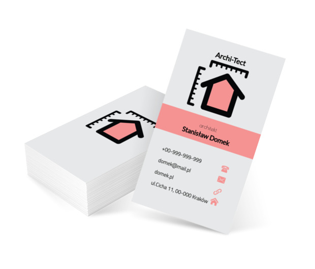 Domek ze skalą, Budownictwo, Architektura - Wizytówki Netprint szablony online