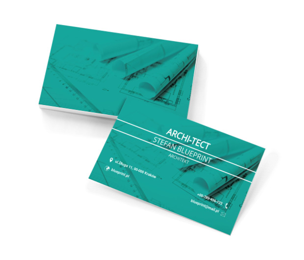 Stół architekta, Budownictwo, Architektura - Wizytówki Netprint szablony online