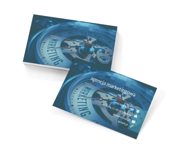 Mechanizm zegarka, Usługi biurowe, Agencja marketingowa - Wizytówki Netprint szablony online