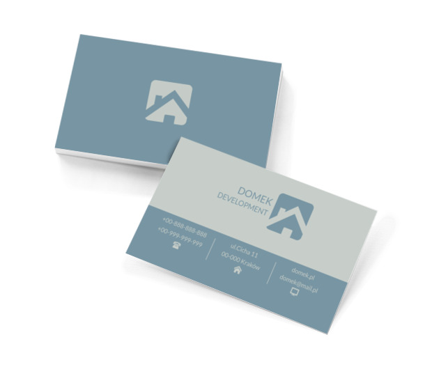 Kawałek domu, Budownictwo, Deweloper - Wizytówki Netprint szablony online