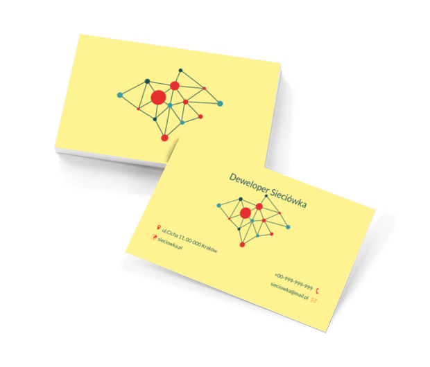 Układ sieciowy, Budownictwo, Deweloper - Wizytówki Netprint szablony online