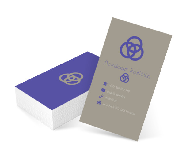 Dwa kolory grafiki, Budownictwo, Deweloper - Wizytówki Netprint szablony online