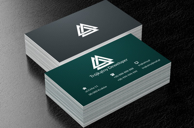 Trzy trójkąty, Budownictwo, Deweloper - Wizytówki Netprint