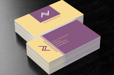 Żółty i purpura, Budownictwo, Deweloper - Wizytówki Netprint