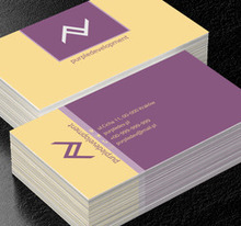 Żółty i purpura, Budownictwo, Deweloper - Wizytówki Netprint