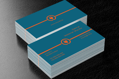 Pomarańczowy kabel, Budownictwo, Elektryk - Wizytówki Netprint