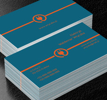 Pomarańczowy kabel, Budownictwo, Elektryk - Wizytówki Netprint