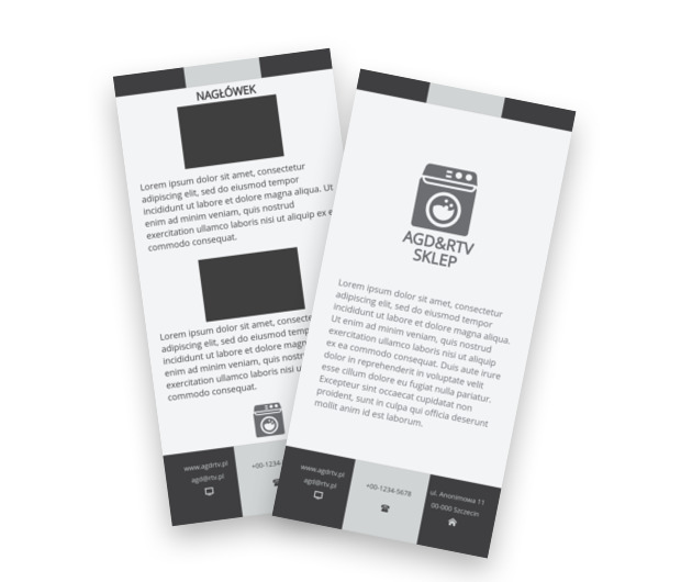 Klasyczna forma i stosowana kolorystyka, Sprzedaż, RTV i AGD - Ulotki Netprint szablony online