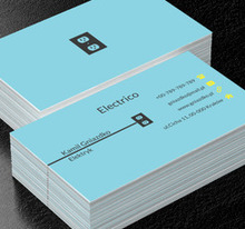 Czarny kontakt, Budownictwo, Elektryk - Wizytówki Netprint