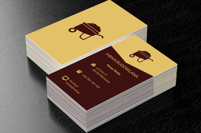 Pełne taczki, Budownictwo, Firma budowlana - Wizytówki Netprint