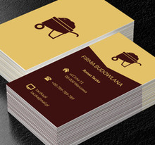 Pełne taczki, Budownictwo, Firma budowlana - Wizytówki Netprint