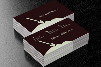 Kopiąca łopata, Budownictwo, Firma budowlana - Wizytówki Netprint