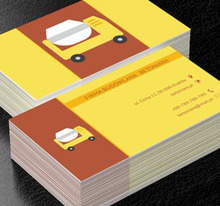 Żółta betoniarka, Budownictwo, Firma budowlana - Wizytówki Netprint