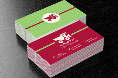 Biała wywrotka, Budownictwo, Firma budowlana - Wizytówki Netprint