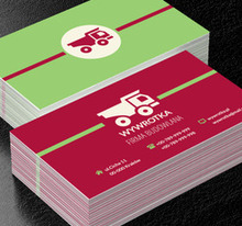 Biała wywrotka, Budownictwo, Firma budowlana - Wizytówki Netprint