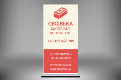 Ceglana sztuka reklamy, Sprzedaż, Materiały budowlane - Roll-up Netprint