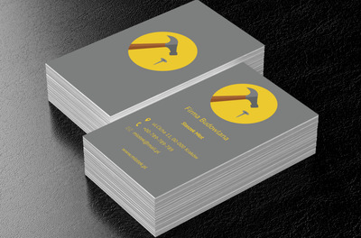 Młotek i gwóźdź, Budownictwo, Firma budowlana - Wizytówki Netprint